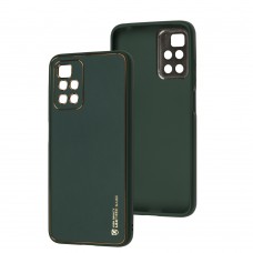 Чехол для Xiaomi Redmi 10 Leather Xshield army green