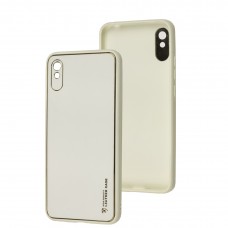 Чехол для Xiaomi Redmi 9A Leather Xshield white