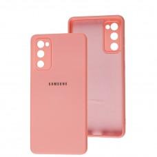 Чохол для Samsung Galaxy S20 FE (G780) Square camera full рожевий / light pink