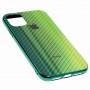 Чохол для iPhone 11 Carbon Gradient Hologram зелений