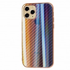 Чохол для iPhone 11 Pro Carbon Gradient Hologram золотистий