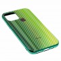 Чохол для iPhone 11 Pro Carbon Gradient Hologram зелений