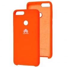 Чехол для Huawei P Smart Silky Soft Touch оранжевый