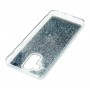 Чехол для Samsung Galaxy J8 (J810) Блестки вода серебристый "девочка на шаре"