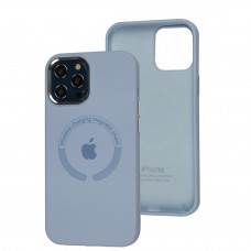 Чехол для iPhone 12 Pro Max Metal Camera MagSafe Silicone lilac
