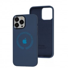 Чохол для iPhone 13 Pro Max Metal Camera MagSafe Silicone cobalt blue