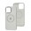 Чохол для iPhone 13 Pro Max Metal Camera MagSafe Silicone white