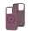 Чехол для iPhone 14 Pro Metal Camera MagSafe Silicone blueberry