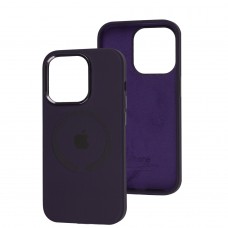 Чохол для iPhone 14 Pro Metal Camera MagSafe Silicone deep purple