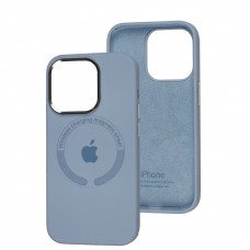 Чехол для iPhone 14 Pro Metal Camera MagSafe Silicone lilac