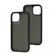 Чехол для iPhone 15 Berlia carbon fiber черный