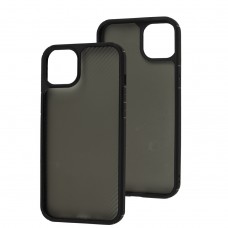 Чехол для iPhone 15 Plus Berlia carbon fiber черный