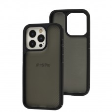 Чехол для iPhone 15 Pro Berlia carbon fiber черный