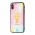 Чехол для iPhone X / Xs glass "love never gives up"