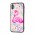 Чехол для iPhone X / Xs glass "фламинго"