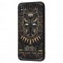 Чехол для iPhone Xs Max glass "Black Panther"