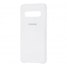 Чехол для Samsung Galaxy S10 (G973) Silky Soft Touch белый