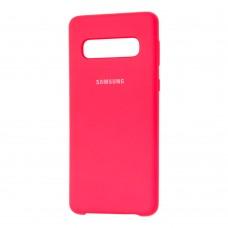 Чохол Samsung Galaxy S10 (G973) Silky Soft Touch рожевий