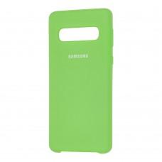 Чохол Samsung Galaxy S10 (G973) Silky Soft Touch зелений