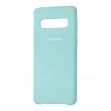 Чехол для Samsung Galaxy S10 (G973) Silky Soft Touch бирюзовый