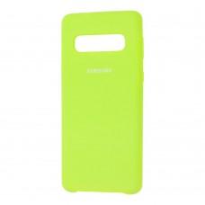 Чохол Samsung Galaxy S10 (G973) Silky Soft Touch яскраво-зелений