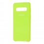 Чохол Samsung Galaxy S10 (G973) Silky Soft Touch яскраво-зелений
