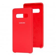 Чехол для Samsung Galaxy S10 (G973) Silky Soft Touch красный