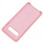 Чехол для Samsung Galaxy S10 (G973) Silky Soft Touch светло-розовый 2