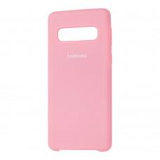 Чохол Samsung Galaxy S10 (G973) Silky Soft Touch світло-рожевий