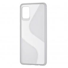 Чехол для Samsung Galaxy A31 (A315) силикон волна прозрачный