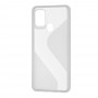 Чехол для Samsung Galaxy A21s (A217) силикон волна прозрачный