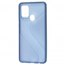 Чехол для Samsung Galaxy A21s (A217) силикон волна синий