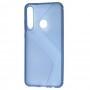 Чехол для Huawei Y6p силикон волна синий
