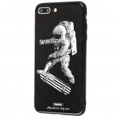 Чехол White Knight для iPhone 7 Plus / 8 Plus Pictures glass космонавт