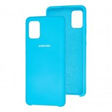 Чехол для Samsung Galaxy A51 (A515) Silky Soft Touch голубой