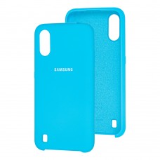 Чехол для Samsung Galaxy A01 (A015) Silky Soft Touch светло-голубой