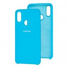 Чехол для Samsung Galaxy A10s (A107) Silky Soft Touch голубой
