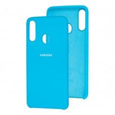 Чехол для Samsung Galaxy A20s (A207) Silky Soft Touch голубой