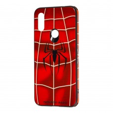 Чехол для Xiaomi Redmi Note 7 glass print "Spiderman"