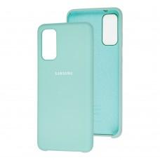 Чохол для Samsung Galaxy S20 (G980) Silky Soft Touch "світло-бірюзовий"