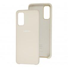 Чехол для Samsung Galaxy S20 (G980) Silky Soft Touch "бежевый"