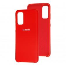 Чехол для Samsung Galaxy S20 (G980) Silky Soft Touch "красный"