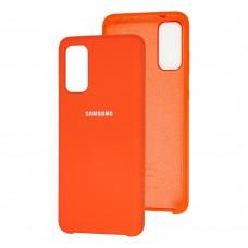 Чехол для Samsung Galaxy S20 (G980) Silky Soft Touch "оранжевый"
