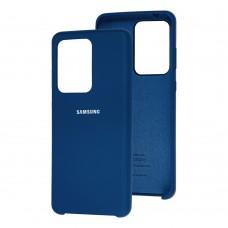 Чехол для Samsung Galaxy S20 Ultra (G988) Silky Soft Touch "синий"