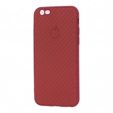 Чохол для iPhone 6 Carbon New темно-червоний