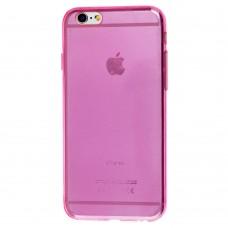 Чохол силіконовий для iPhone 6 прозоро рожевий
