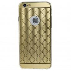 Чехол для iPhone 6 имитация метала гравировка золотистый