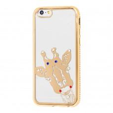 Чехол Kingxbar Diamond для iPhone 6 жираф золотистый