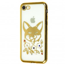 Чехол Kingxbar для iPhone 7 / 8 Diamond лиса золотистый