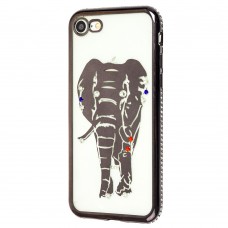 Чохол Kingxbar для iPhone 7/8 Diamond слон сірий